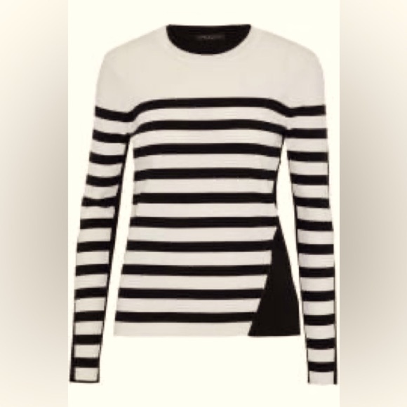 Rag & Bone Wool Blend Striped Asymmetrical Pullover Sweater Top - Picture 10 of 14